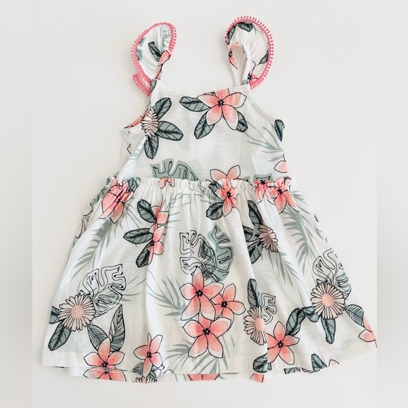 JESSICA SIMPSON Toddler Girls 2T Pink and White Floral Kids Dress - Like New - Picture 2 of 7